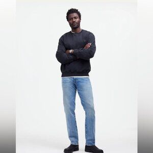 Madewell The McCarren Midweight Crewneck Sweatshirt in True Black